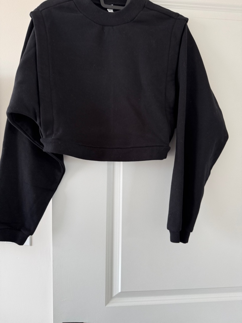 ALO Yoga Black Cropped Sweatshirt Jacket